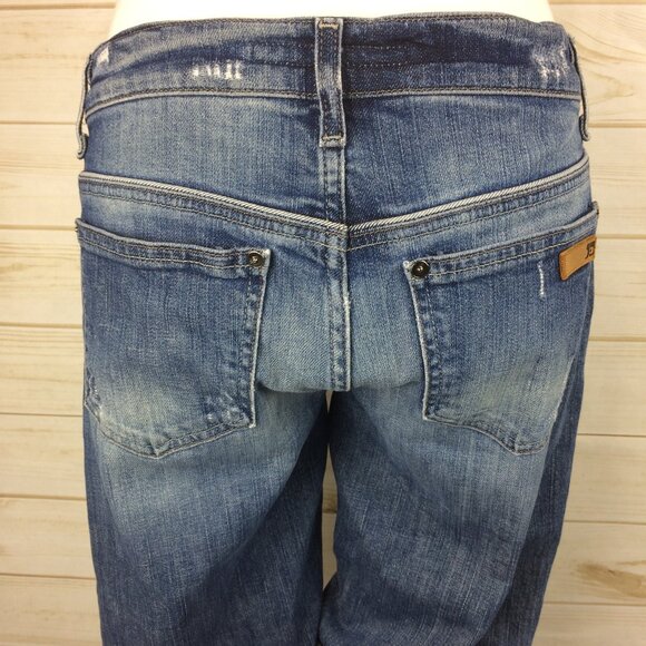 Joe's Destroyed Rolled Jean Bermuda shorts Klum wash Size W28 - Picture 8 of 14